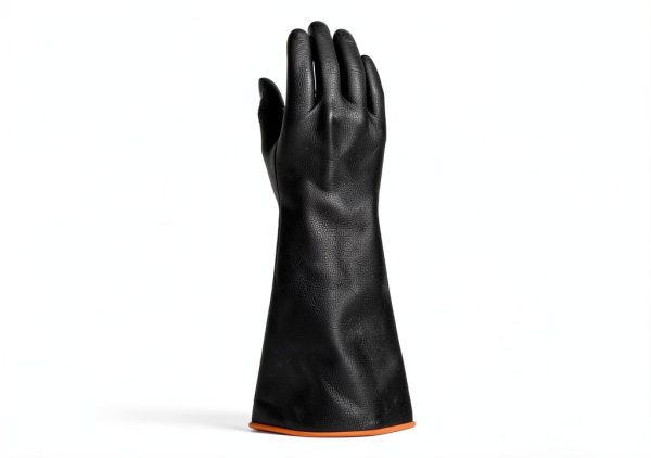Long Black Rubber Gloves Usbday001 Chemical Resistant Latex PVC-2