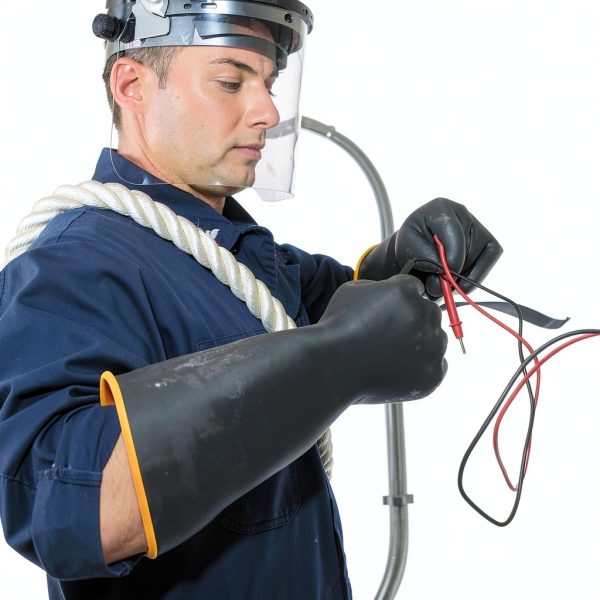 Long Black Rubber Gloves Usbday001 Chemical Resistant Latex PVC-7