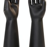 Long Black Rubber Gloves Usbday001 Chemical Resistant Latex PVC-0