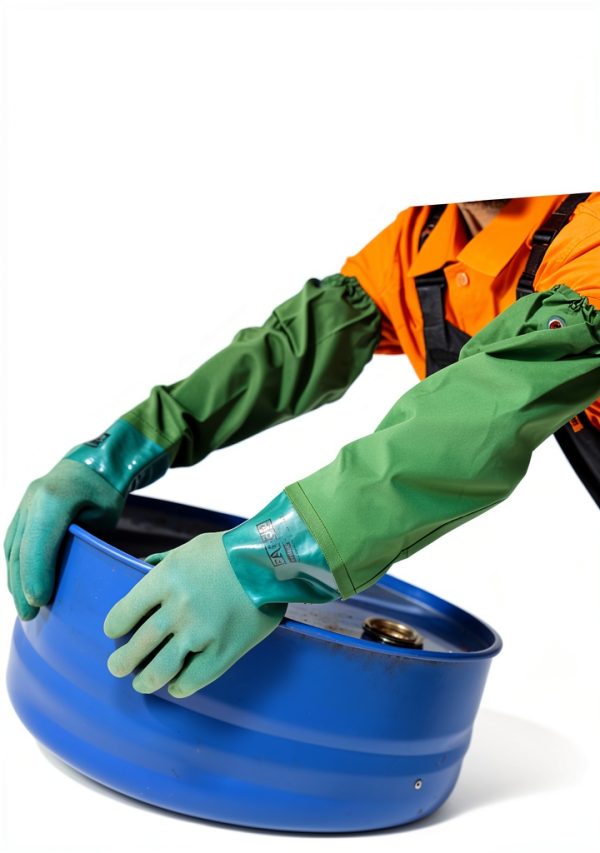 Pacific PPE Chemical Resistant Gloves Green 26in PVC XL-2