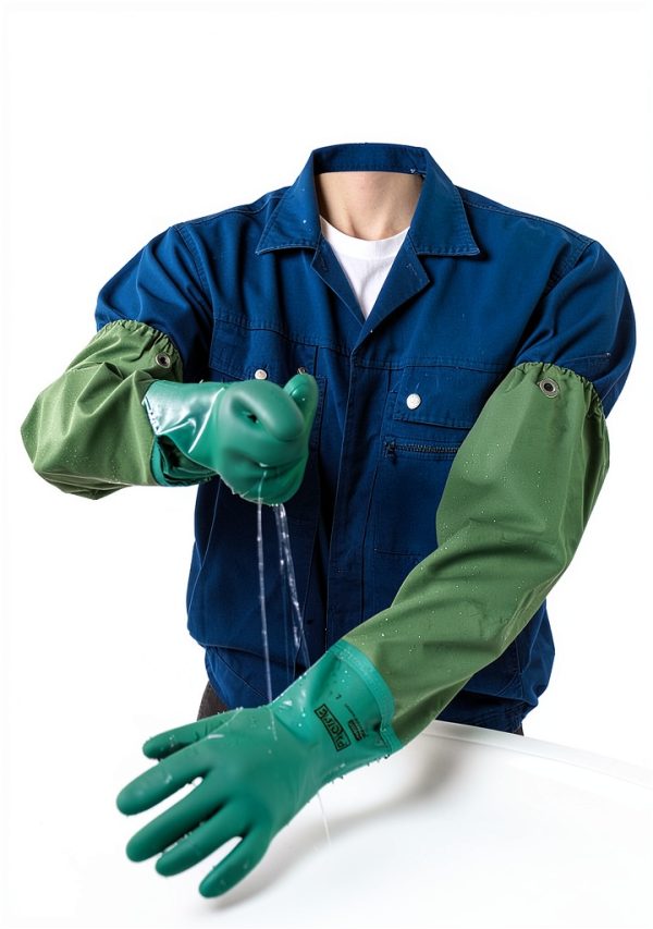 Pacific PPE Chemical Resistant Gloves Green 26in PVC XL-5