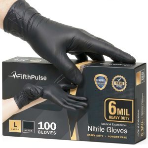 FifthPulse Unisex Chemical Resistant Gloves Large/Small Size 100 &-0