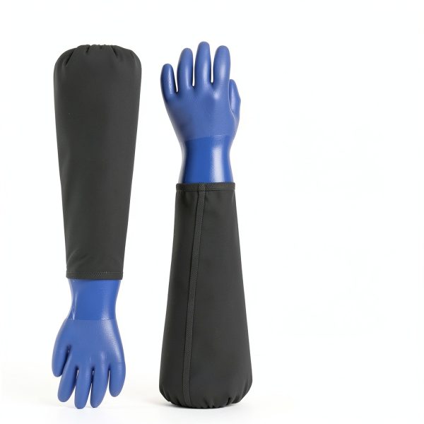 Long Rubber Gloves 27.2" Chemical Resistant PVC Gloves – Blue-1