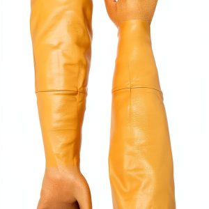 Showa Atlas 772 M Nitrile Elbow Gloves, Chemical Resistant, Yellow 26"-0