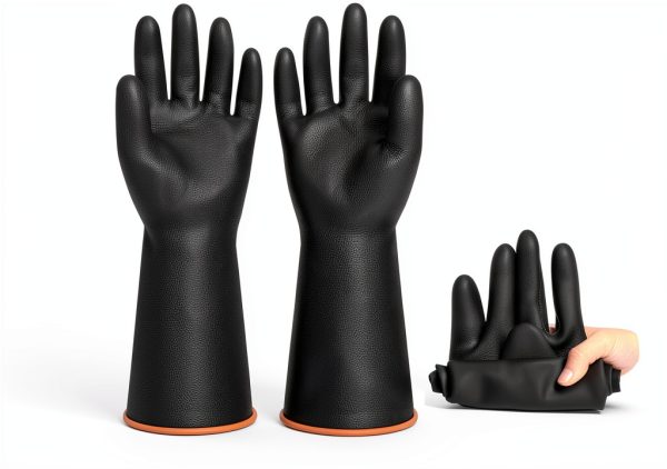 14" XL Latex Chemical Resistant Gloves - Long Dishwashing Gloves Men-1
