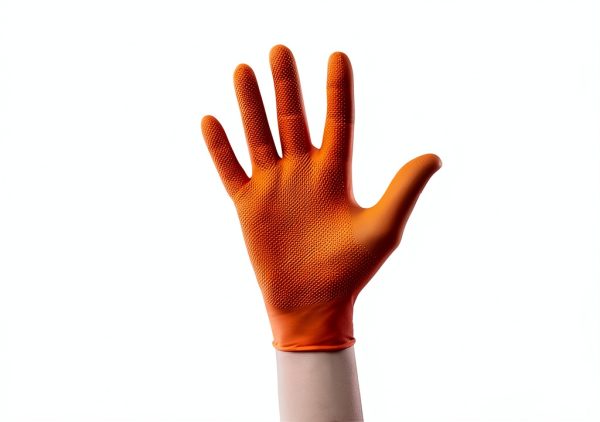 Venom Steel Orange Nitrile Gloves 8 mil Thick Large 100 Count-2