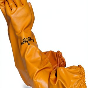 Atlas 772 26-inch Nitrile X-Large Elbow Length Chemical Resistant Yellow Gloves-0