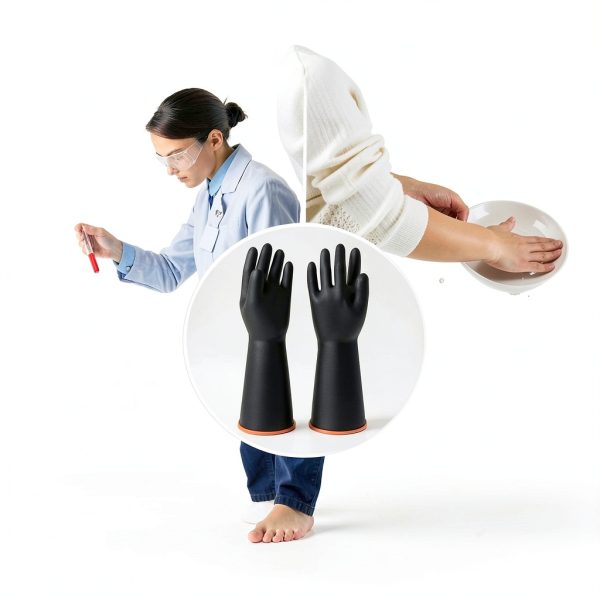14" XL Latex Chemical Resistant Gloves - Long Dishwashing Gloves Men-4