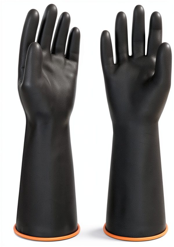 14" XL Latex Chemical Resistant Gloves - Long Dishwashing Gloves Men-0