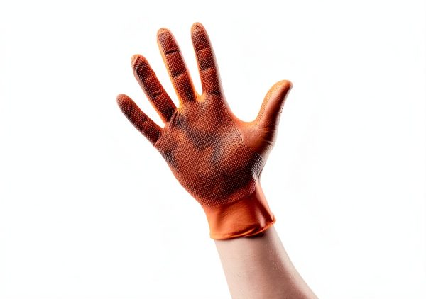 Venom Steel Orange Nitrile Gloves 8 mil Thick Large 100 Count-4