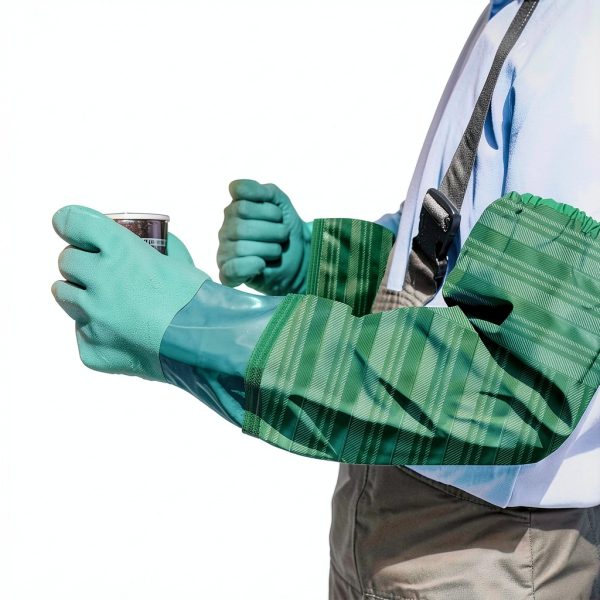 Rubber Pond Gloves 26" by Eiito – Heavy Duty PVC with Cotton Liner-4