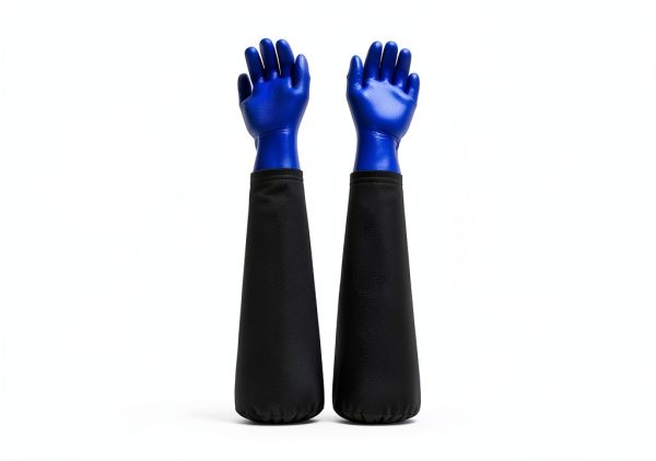Long Rubber Gloves 27.2" Chemical Resistant PVC Gloves – Blue-6