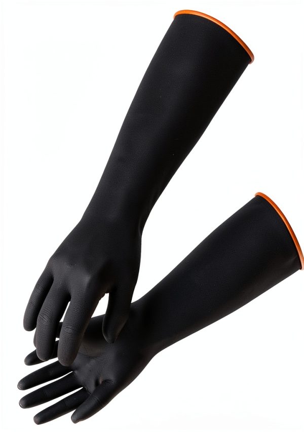 14" XL Latex Chemical Resistant Gloves - Long Dishwashing Gloves Men-3