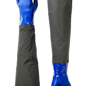 Long Waterproof Rubber Gloves ZYCTSUI 28” PVC Chemical Resistant Blue-0