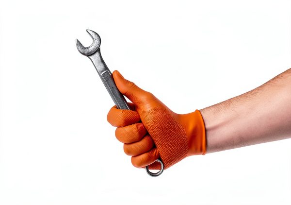 Venom Steel Orange Nitrile Gloves 8 mil Thick Large 100 Count-7